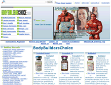 Tablet Screenshot of bodybuilderschoice.com